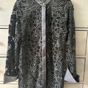 Donna Karan Black Lace Jacket